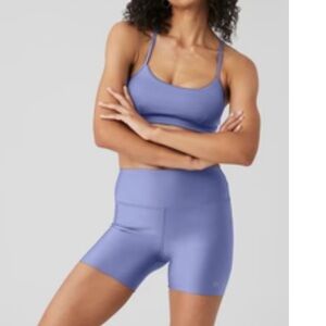 Alo Yoga Airlift Inteigue Sports Bra and Shorts Set in Infinity Blue